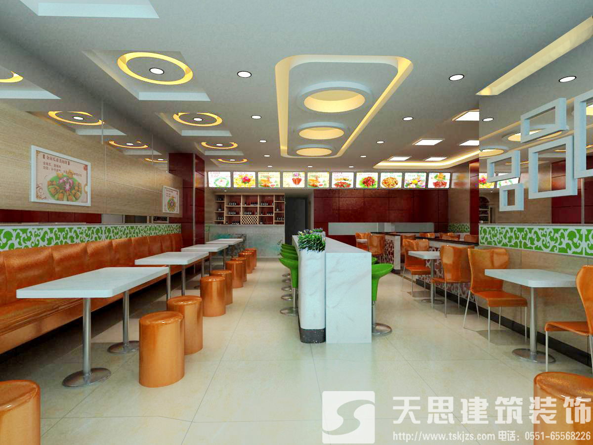 營(yíng)造特色店面裝修風(fēng)格從快餐店設(shè)計(jì)開始